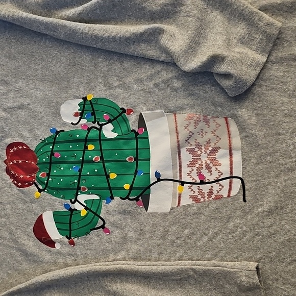 Joyland Gray Cactus Print Sweater - Picture 2 of 4